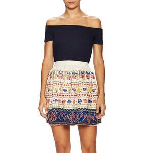 Alice & Olivia NWT  Tania Embroidered Mirror Skirt